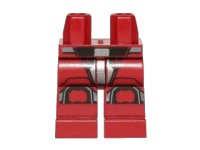 LEGO part Hips and Legs with SW Sith Trooper Armor with Silver and Black Knee Pads Pattern 970c00pb0209