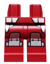 LEGO part Hips and Legs with Armor and Silver Knee Pads Pattern 970c00pb0234