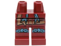LEGO onderdeel Hips and Legs with Gold Robe and Dark Azure Sash and Knotted Knee Straps Pattern 970c00pb0430