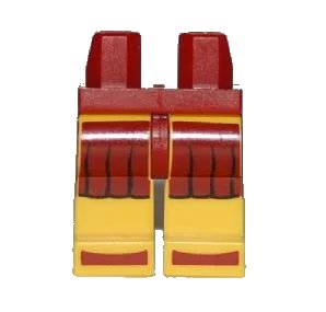 LEGO onderdeel Hips and Yellow Legs with Spartan Tunic and Sandals Pattern (970c03pb07)