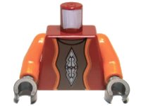 LEGO part Torso SW Neimoidian Viceroy Pattern / Orange Arms / Dark Bluish Gray Hands 973pb0583c01