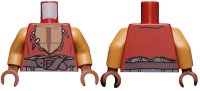 LEGO part Torso PotC Vest Torn with Bare Chest and Dark Brown Belt Pattern / Medium Nougat Arms / Reddish Brown Hands 973pb0874c01