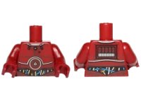 LEGO onderdeel Torso SW TC-4 Pattern / Dark Red Arms / Dark Red Hands 973pb1600c01
