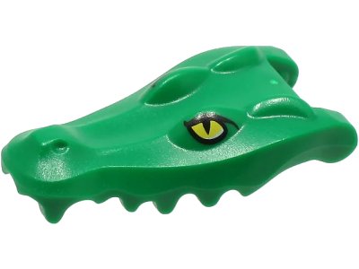 LEGO onderdeel Alligator / Crocodile Head Jaw Upper with Yellow Eyes without White Glints Pattern (18905pb03)
