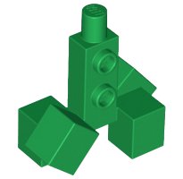 LEGO onderdeel Body Pixelated with Cube Feet, Minecraft Creeper (19734)