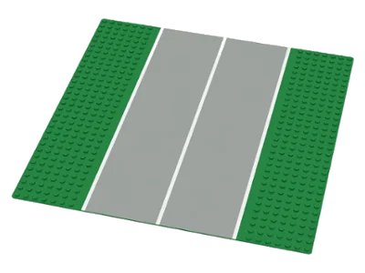 LEGO onderdeel Baseplate, Road 32 x 32 7-Stud Straight with Plain Runway Narrow Pattern (2358px2)