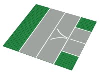 LEGO part Baseplate, Road 32 x 32 7-Stud T Intersection with Runway 'V' Narrow Pattern 2360px2