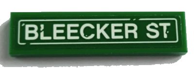 LEGO onderdeel Tile 1 x 4 with 'BLEECKER ST' Pattern (Sticker) - Set 76108 (2431pb0630)