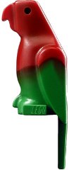 LEGO onderdeel Vogel, Papegaai met Kleine Snavel met Gemarmerd Rood Patroon (2546p02)