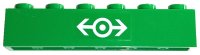 LEGO part Brick 1 x 6 with White Train Logo Pattern (Sticker) - Sets 4511 / 10157 / 10158 3009pb136