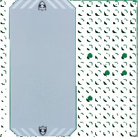 LEGO part Baseplate, Road 16 x 16 with Light Gray Driveway, White Danger Stripes, and Police Star Badge Pattern 30225pb01