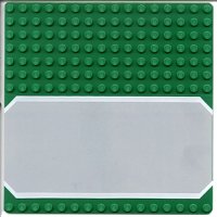 LEGO part Baseplate, Road 16 x 16 with Light Gray Driveway Pattern 30225px1