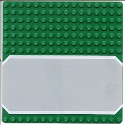 LEGO onderdeel Baseplate, Road 16 x 16 with Light Gray Driveway Pattern (30225px1)