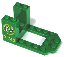 LEGO onderdeel Cockpit 7 x 4 x 3 met TV Logo en P 745 Patroon (30250px2)