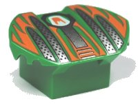 LEGO part Mattone, Modificato 2 x 2 Senza Bottoni, Inclinato con Ali Svasate e Motivo Graffio 30600pb04