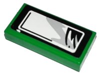 LEGO part Tile 1 x 2 with Mirror Side-view Pattern Model Left (Sticker) - Set 8479 3069pb0060L