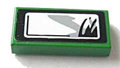 LEGO onderdeel Tile 1 x 2 with Mirror Side-view Pattern Model Right (Sticker) - Set 8479 (3069pb0060R)