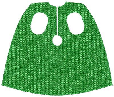 LEGO part Minifigure Cape Cloth, Short with Oval Holes (Wonder Dog) - Spongy Stretchable Fabric (35978)