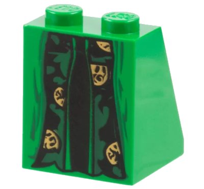 LEGO onderdeel Slope 65 2 x 2 x 2 without Bottom Tube with Minifigure Dress / Skirt / Robe, HP McGonagall Pattern (3678apb04)