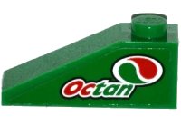 LEGO part Slope 33 3 x 1 with Octan Logo Pattern Model Right Side (Sticker) - Set 60115 4286pb025R
