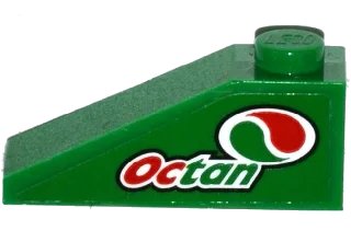 LEGO onderdeel Slope 33 3 x 1 with Octan Logo Pattern Model Right Side (Sticker) - Set 60115 (4286pb025R)