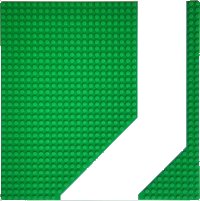 LEGO part Baseplate, Road 32 x 32 with Driveway in Gray Pattern 4478p01