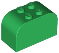 LEGO part Slope, Curved 4 x 2 x 2 Double with 4 Studs 4744