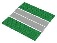 LEGO part Baseplate, Road 32 x 32 9-Stud Straight with Runway Pattern 606p33