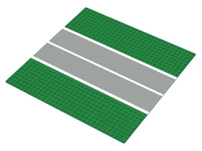 LEGO onderdeel Baseplate, Road 32 x 32 9-Stud Straight with Runway Pattern (606p33)