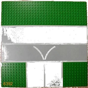 LEGO onderdeel Baseplate, Road 32 x 32 9-Stud T Intersection with Runway 'V' Pattern (608px1)