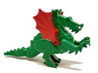LEGO onderdeel Dragon, Classic with Red Wings 6129c03