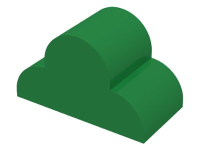 LEGO part Slope, Curved 4 x 2 x 2 Triple (6216)