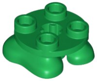 LEGO onderdeel Legs with Plate Round 2 x 2 and Axle Hole - 2 Feet 66858