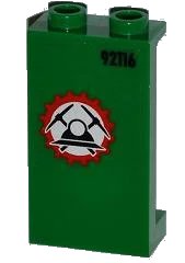 LEGO part Panel 1 x 2 x 3 with Side Supports - Hollow Studs with Miners Logo (Helmet with Crossed Pickaxes ) and '92116' Pattern Right (Sticker) - Set 4203 87544pb009R