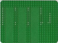 LEGO part Baseplate 24 x 32 with Three Driveways with Sets 357 / 570 Dots Pattern 915p01