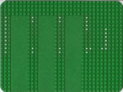 LEGO onderdeel Baseplate 24 x 32 with Three Driveways with Sets 357 / 570 Dots Pattern (915p01)
