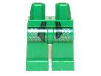 LEGO onderdeel Hips and Legs with Dark Green Sash and Silver Diamonds Pattern 970c00pb0183