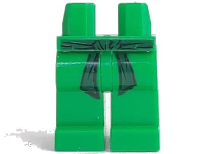 LEGO onderdeel Hips and Legs with Dark Green Sash Pattern (970c00pb0592)