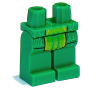 LEGO onderdeel Hips and Legs with Lime Circuitry and Panel Pattern 970c00pb0777