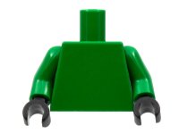 LEGO part Torso Plain / Green Arms / Black Hands 973c012