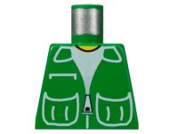 LEGO part Torso Town Vest with Patch Pockets over White Shirt Pattern 973p73