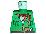 LEGO part Torso Adventurers Desert Safari Shirt, White Neck, Red Bandana, Gun Pattern 973pb0281