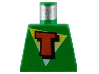 LEGO part Torso FreeStyle Timmy with Red Capital Letter T on White and Yellow Triangle Pattern 973px39