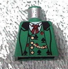 LEGO onderdeel Torso Western Bandit Card Suit Vest and Gold Fob Pattern (973px55)