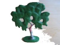 LEGO onderdeel Plant, Tree Flat Birch painted with solid base FTBirch
