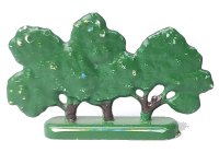 LEGO onderdeel Plant, Tree Flat Bush Painted with Hollow Base FTBushH