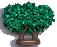 LEGO onderdeel Plant, Tree Granulated Bush with 2 Trunks GTBush