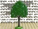 LEGO onderdeel Plant, Tree Flat Oak painted with solid base (ftoak)