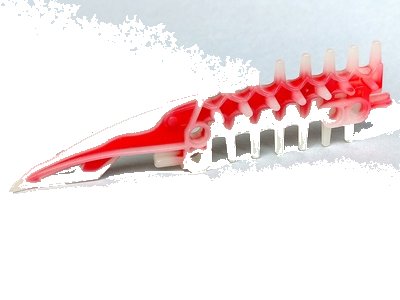 LEGO onderdeel Bionicle Weapon Spined Long Blade with Marbled Red Pattern (63149pb01)