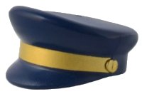 LEGO onderdeel Minifigure, Headgear Cap, Captain with Gold Braid Pattern 12895pb06